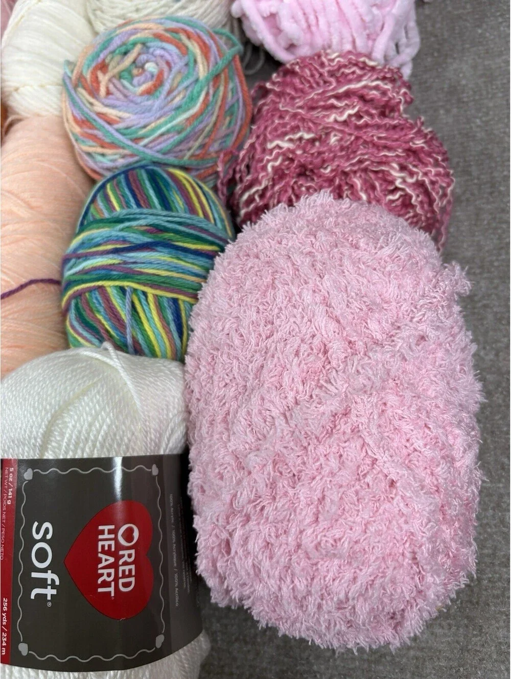 Mixed Yarn Lot 5lbs Assorted Colors Textures Knitting Crochet Destash Bundle